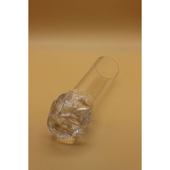 Daum France mid century modern abstract bulb base crystal‎ vase signed - Picture 8 of 16